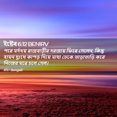 Picture 02 - ইষ্টেৰ 6:12 BENIRV - পরে মর্দখয় - Bible Verse Picture
