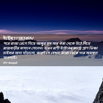 Picture 02 - ইষ্টেৰ 7:7 BENIRV - পরে রাজা রেগে - Bible Verse Picture