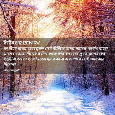Picture 02 - ইষ্টেৰ 8:12 BENIRV - তা দিয়ে রাজা - Bible Verse Picture