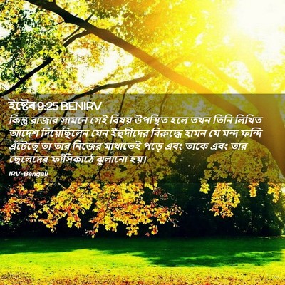 Picture 02 - ইষ্টেৰ 9:25 BENIRV - কিন্তু রাজার - Bible Verse Picture
