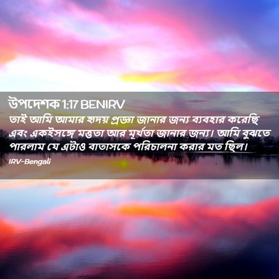 Picture 02 - উপদেশক 1:17 BENIRV - তাই আমি আমার হৃদয় - Bible Verse Picture