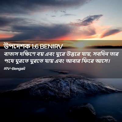 Picture 02 - উপদেশক 1:6 BENIRV - বাতাস দক্ষিণে বয় - Bible Verse Picture