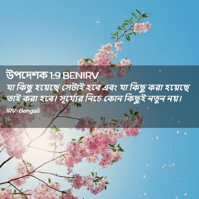 Picture 02 - উপদেশক 1:9 BENIRV - যা কিছু হয়েছে - Bible Verse Picture