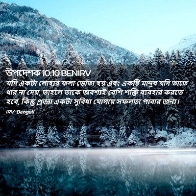 Picture 02 - উপদেশক 10:10 BENIRV - যদি একটা লোহার ফলা - Bible Verse Picture