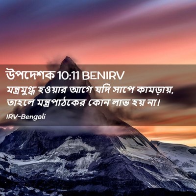 Picture 02 - উপদেশক 10:11 BENIRV - মন্ত্রমুগ্ধ - Bible Verse Picture