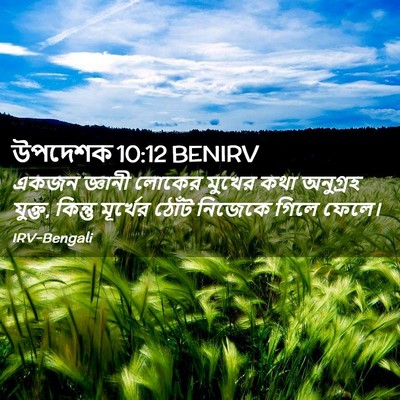Picture 02 - উপদেশক 10:12 BENIRV - একজন জ্ঞানী লোকের - Bible Verse Picture