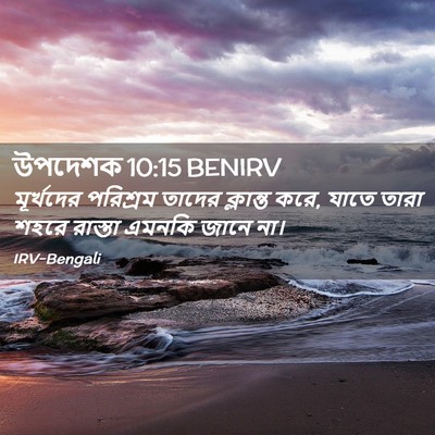 Picture 02 - উপদেশক 10:15 BENIRV - মূর্খদের পরিশ্রম - Bible Verse Picture