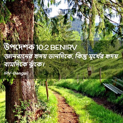 Picture 02 - উপদেশক 10:2 BENIRV - জ্ঞানবানের হৃদয় - Bible Verse Picture