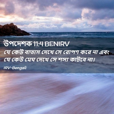 Picture 02 - উপদেশক 11:4 BENIRV - যে কেউ বাতাস দেখে - Bible Verse Picture