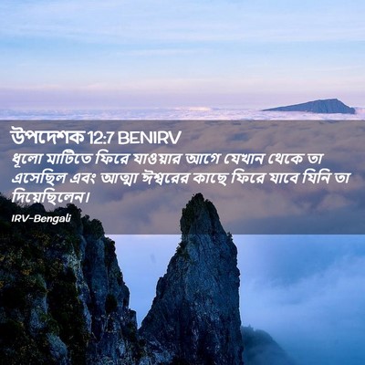 Picture 02 - উপদেশক 12:7 BENIRV - ধূলো মাটিতে ফিরে - Bible Verse Picture