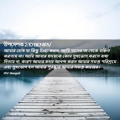 Picture 02 - উপদেশক 2:10 BENIRV - আমার চোখ যা কিছু - Bible Verse Picture