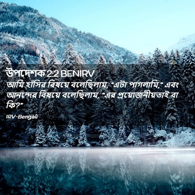 Picture 02 - উপদেশক 2:2 BENIRV - আমি হাঁসির বিষয়ে - Bible Verse Picture