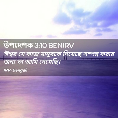 Picture 02 - উপদেশক 3:10 BENIRV - ঈশ্বর যে কাজ - Bible Verse Picture