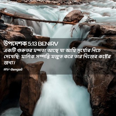 Picture 02 - উপদেশক 5:13 BENIRV - একটি গুরুতর - Bible Verse Picture