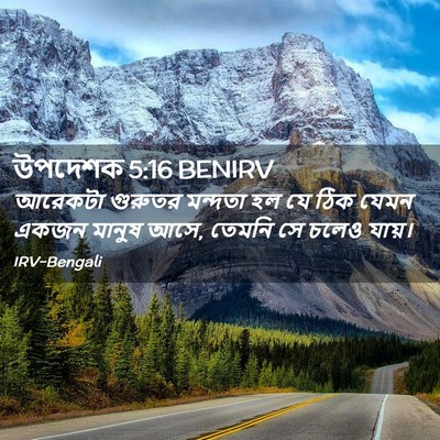 Picture 02 - উপদেশক 5:16 BENIRV - আরেকটা গুরুতর - Bible Verse Picture