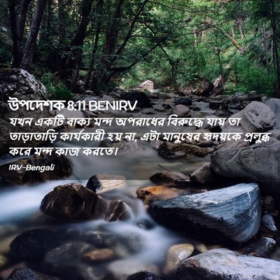 Picture 02 - উপদেশক 8:11 BENIRV - যখন একটি বাক্য - Bible Verse Picture