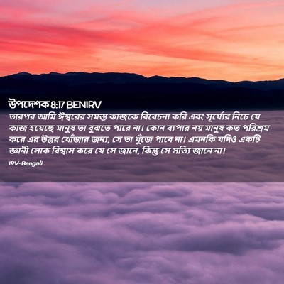 Picture 02 - উপদেশক 8:17 BENIRV - তারপর আমি ঈশ্বরের - Bible Verse Picture