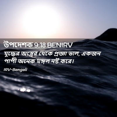 Picture 02 - উপদেশক 9:18 BENIRV - যুদ্ধের অস্ত্রের - Bible Verse Picture