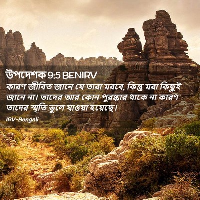 Picture 02 - উপদেশক 9:5 BENIRV - কারণ জীবিত জানে যে - Bible Verse Picture