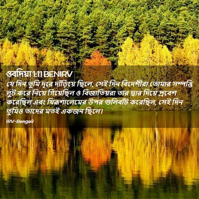 Picture 02 - ওবদিয়া 1:11 BENIRV - যে দিন তুমি দূরে - Bible Verse Picture