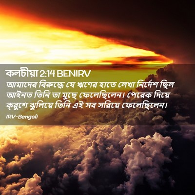 Picture 02 - কলচীয়া 2:14 BENIRV - আমাদের বিরুদ্ধে - Bible Verse Picture