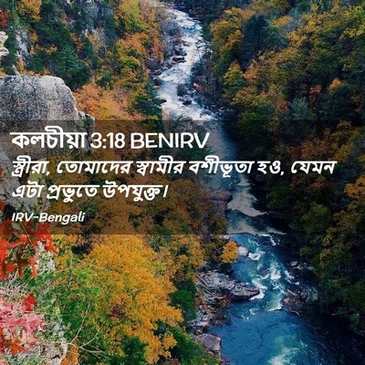 Picture 02 - কলচীয়া 3:18 BENIRV - স্ত্রীরা, তোমাদের - Bible Verse Picture
