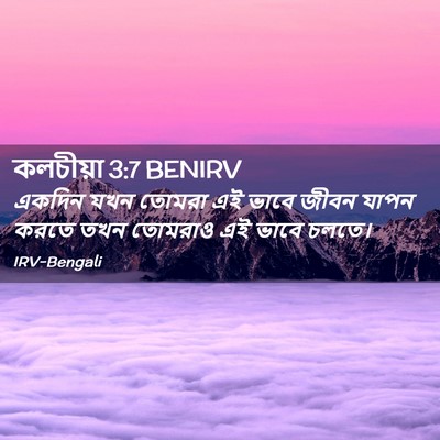 Picture 02 - কলচীয়া 3:7 BENIRV - একদিন যখন তোমরা এই - Bible Verse Picture