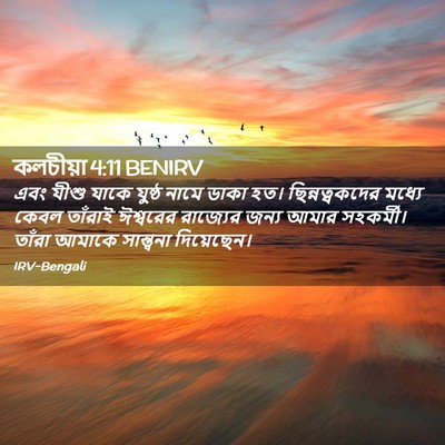 Picture 02 - কলচীয়া 4:11 BENIRV - এবং যীশু যাকে - Bible Verse Picture