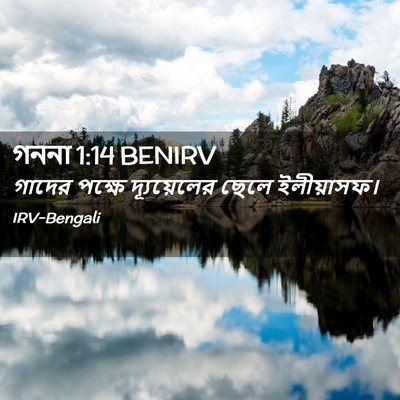 Picture 02 - গননা 1:14 BENIRV - গাদের পক্ষে - Bible Verse Picture