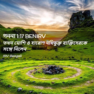 Picture 02 - গননা 1:17 BENIRV - তখন মোশি ও হারোণ - Bible Verse Picture
