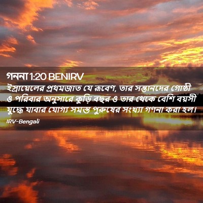 Picture 02 - গননা 1:20 BENIRV - ইস্রায়েলের - Bible Verse Picture