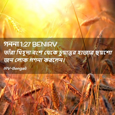 Picture 02 - গননা 1:27 BENIRV - তাঁরা যিহূদা বংশ - Bible Verse Picture