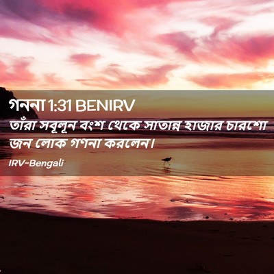 Picture 02 - গননা 1:31 BENIRV - তাঁরা সবূলূন বংশ - Bible Verse Picture