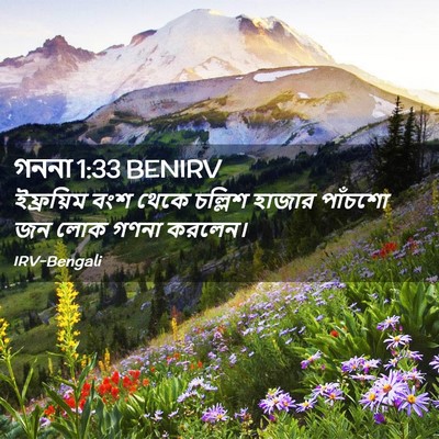 Picture 02 - গননা 1:33 BENIRV - ইফ্রয়িম বংশ থেকে - Bible Verse Picture