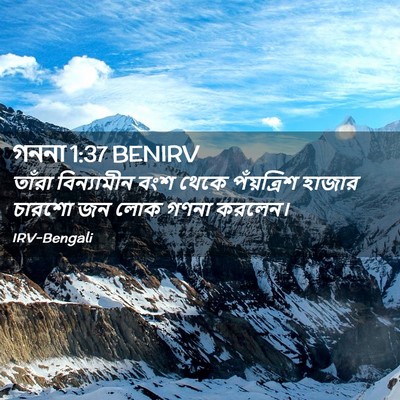 Picture 02 - গননা 1:37 BENIRV - তাঁরা বিন্যামীন - Bible Verse Picture