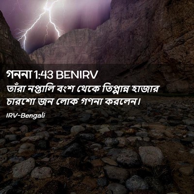 Picture 02 - গননা 1:43 BENIRV - তাঁরা নপ্তালি বংশ - Bible Verse Picture