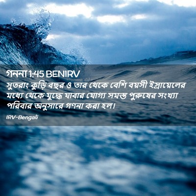 Picture 02 - গননা 1:45 BENIRV - সুতরাং কুড়ি বছর ও - Bible Verse Picture