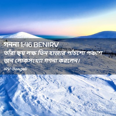 Picture 02 - গননা 1:46 BENIRV - তাঁরা ছয় লক্ষ তিন - Bible Verse Picture