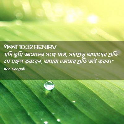 Picture 02 - গননা 10:32 BENIRV - যদি তুমি আমাদের - Bible Verse Picture