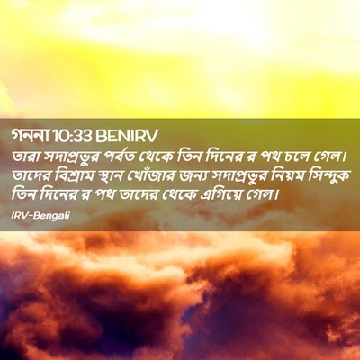 Picture 02 - গননা 10:33 BENIRV - তারা সদাপ্রভুর - Bible Verse Picture
