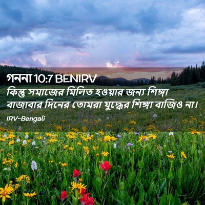 Picture 02 - গননা 10:7 BENIRV - কিন্তু সমাজের - Bible Verse Picture