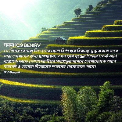 Picture 02 - গননা 10:9 BENIRV - যে দিনের তোমরা - Bible Verse Picture