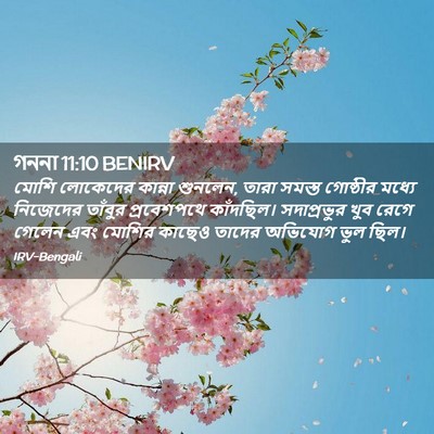 Picture 02 - গননা 11:10 BENIRV - মোশি লোকেদের - Bible Verse Picture
