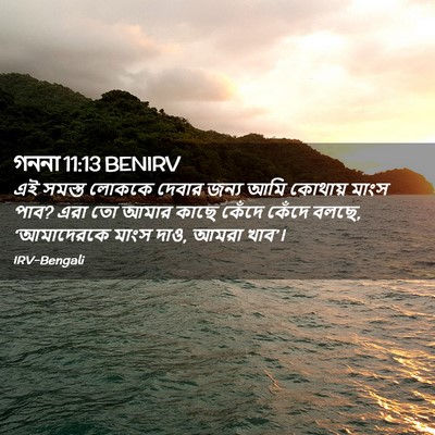 Picture 02 - গননা 11:13 BENIRV - এই সমস্ত লোককে - Bible Verse Picture