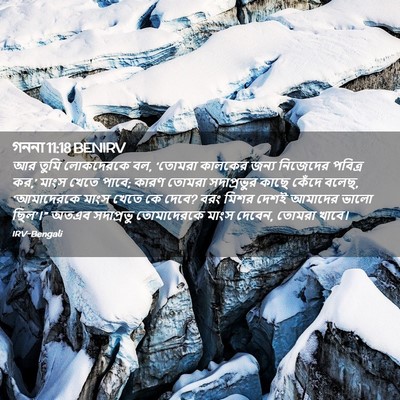 Picture 02 - গননা 11:18 BENIRV - আর তুমি লোকদেরকে - Bible Verse Picture