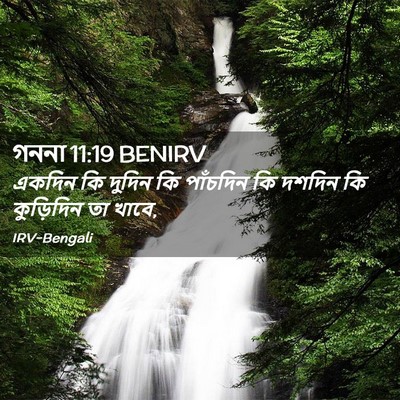 Picture 02 - গননা 11:19 BENIRV - একদিন কি দুদিন কি - Bible Verse Picture