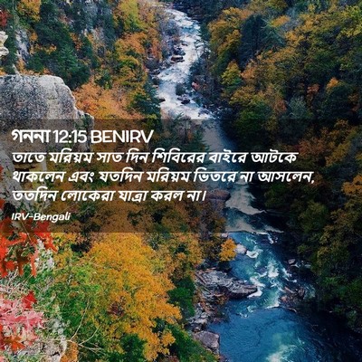 Picture 02 - গননা 12:15 BENIRV - তাতে মরিয়ম সাত - Bible Verse Picture