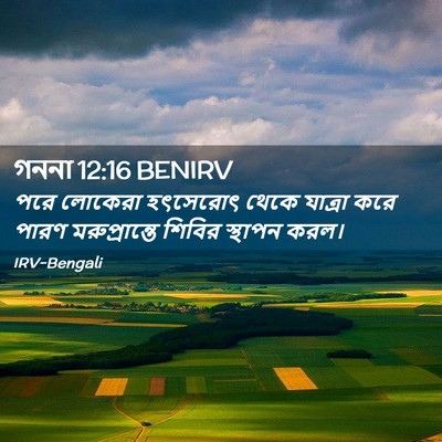 Picture 02 - গননা 12:16 BENIRV - পরে লোকেরা - Bible Verse Picture