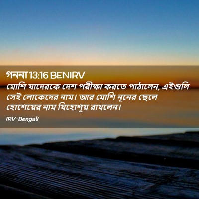 Picture 02 - গননা 13:16 BENIRV - মোশি যাদেরকে দেশ - Bible Verse Picture