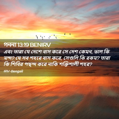 Picture 02 - গননা 13:19 BENIRV - এবং তারা যে দেশে - Bible Verse Picture